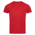 Crimson Red - Front - Stedman Mens Active Sports Tee