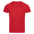 Crimson Red - Front - Stedman Mens Active Sports Tee