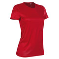 Crimson Red - Front - Stedman Womens-Ladies Active Sports Tee