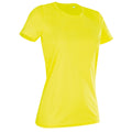 Cyber Yellow - Front - Stedman Womens-Ladies Active Sports Tee