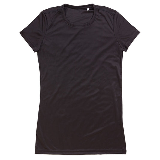 Black Opal - Front - Stedman Womens-Ladies Active Sports Tee
