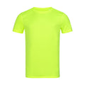 Cyber Yellow - Front - Stedman Mens Set In Mesh T-Shirt