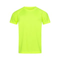 Cyber Yellow - Front - Stedman Mens Active Raglan Mesh T-Shirt