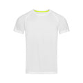 White - Front - Stedman Mens Active Raglan Mesh T-Shirt
