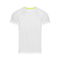 White - Front - Stedman Mens Active Raglan Mesh T-Shirt