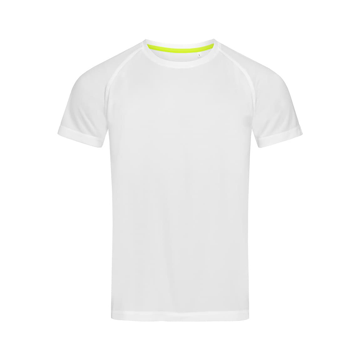 White - Front - Stedman Mens Active Raglan Mesh T-Shirt