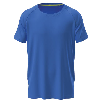 Bright Royal - Front - Stedman Mens Active Raglan Mesh T-Shirt