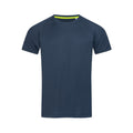 Blue - Front - Stedman Mens Active Raglan Mesh T-Shirt