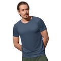 Blue - Back - Stedman Mens Active Raglan Mesh T-Shirt