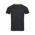 Black Opal - Front - Stedman Mens Active Raglan Mesh T-Shirt