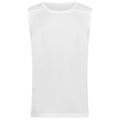 White - Front - Stedman Mens Active 140 Sleeveless Tee