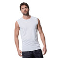 White - Back - Stedman Mens Active 140 Sleeveless Tee