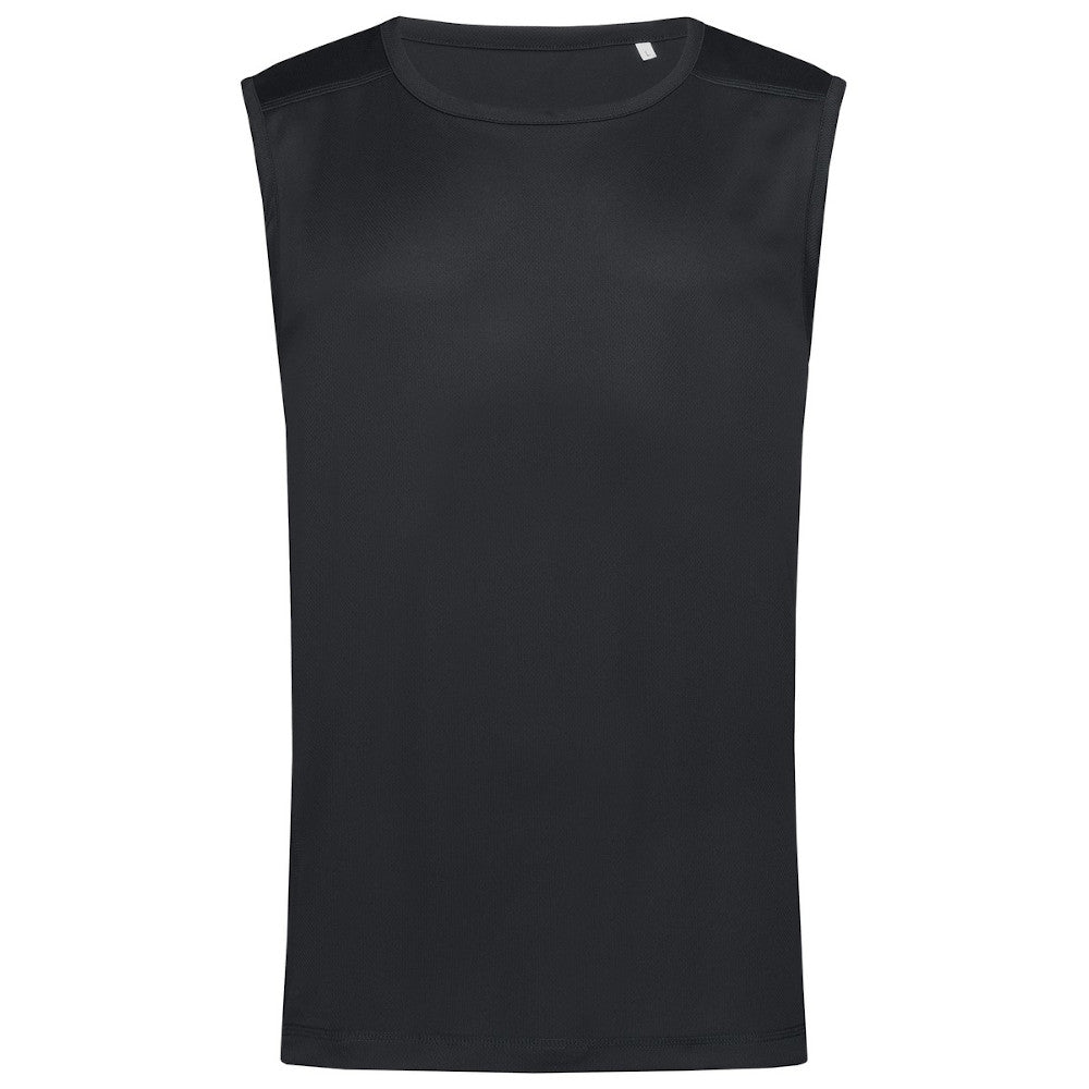 Black Opal - Front - Stedman Mens Active 140 Sleeveless Tee