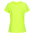 Cyber Yellow - Front - Stedman Womens-Ladies Raglan Mesh T-Shirt