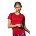 Crimson Red - Back - Stedman Womens-Ladies Raglan Mesh T-Shirt