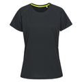 Black Opal - Front - Stedman Womens-Ladies Raglan Mesh T-Shirt