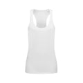 White - Front - Stedman Womens-Ladies Active 140 Sleeveless Tank Top
