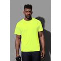 Cyber Yellow - Back - Stedman Mens Active Cotton Touch Tee
