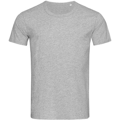 Heather Grey - Front - Stedman Mens Stars Ben Crew Neck Tee