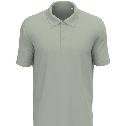 Soft Grey - Front - Stedman Stars Mens Harper Cotton Polo