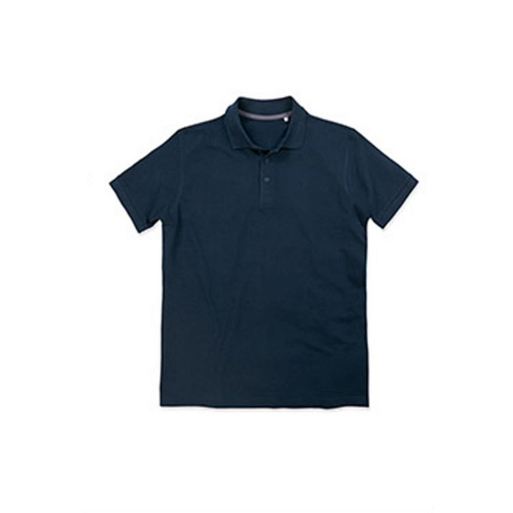 Marina Blue - Front - Stedman Stars Mens Harper Cotton Polo