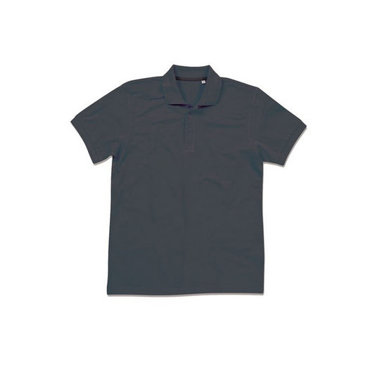 Black Opal - Front - Stedman Stars Mens Harper Cotton Polo