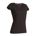 Black Opal - Back - Stedman Womens-Ladies Megan V Neck Tee