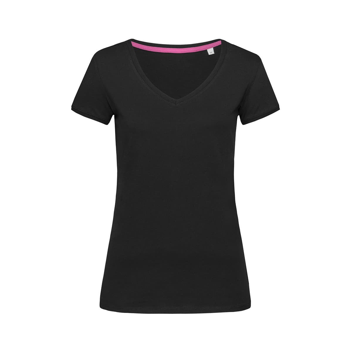 Black Opal - Front - Stedman Womens-Ladies Megan V Neck Tee