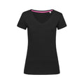 Black Opal - Front - Stedman Womens-Ladies Megan V Neck Tee