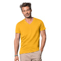 Indian Yellow - Back - Stedman Mens James Organic V Neck Tee