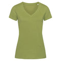 Earth Green - Front - Stedman Womens-Ladies Janet Organic V Neck Tee