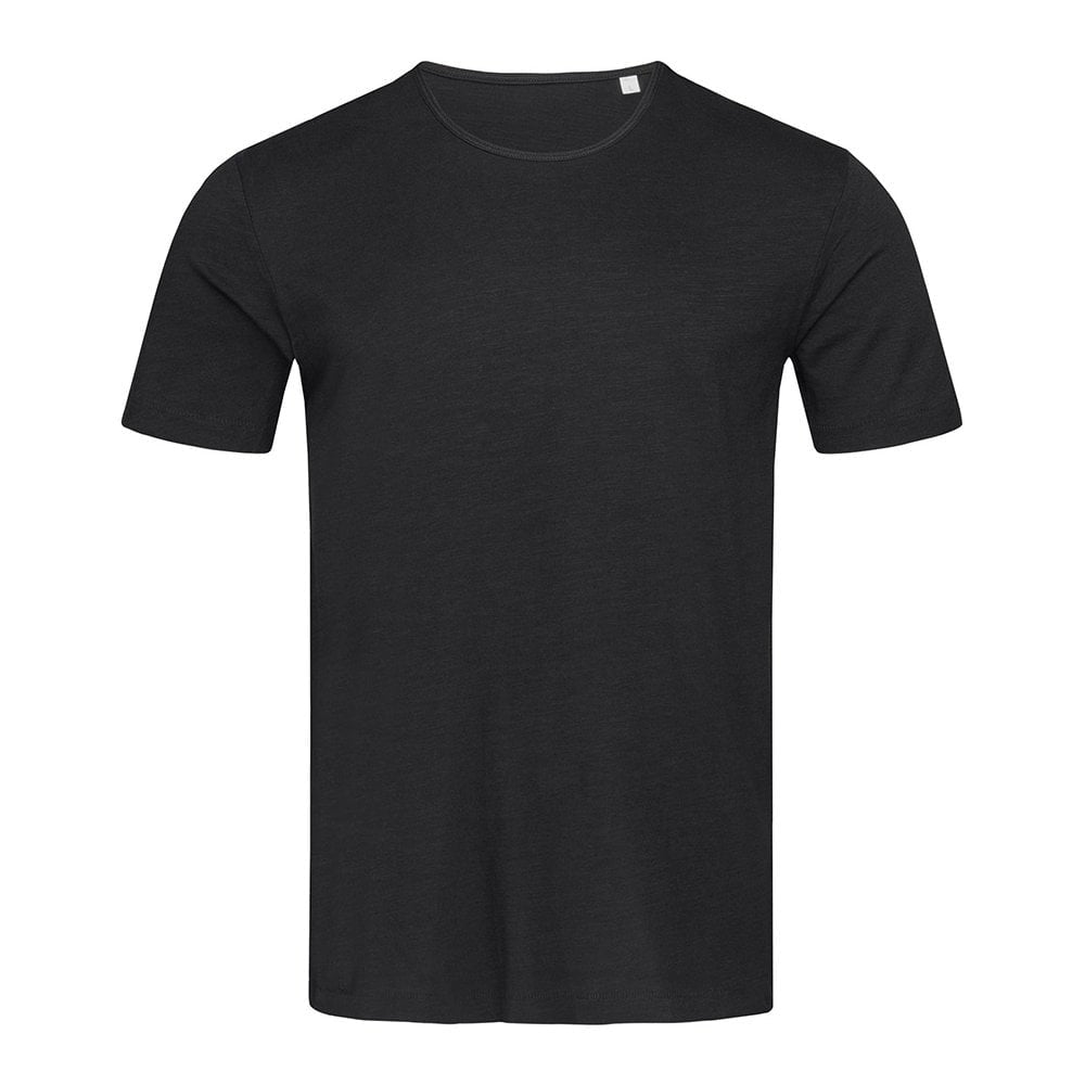 Black Opal - Front - Stedman Stars Mens Shawn Slub Crew Neck Tee