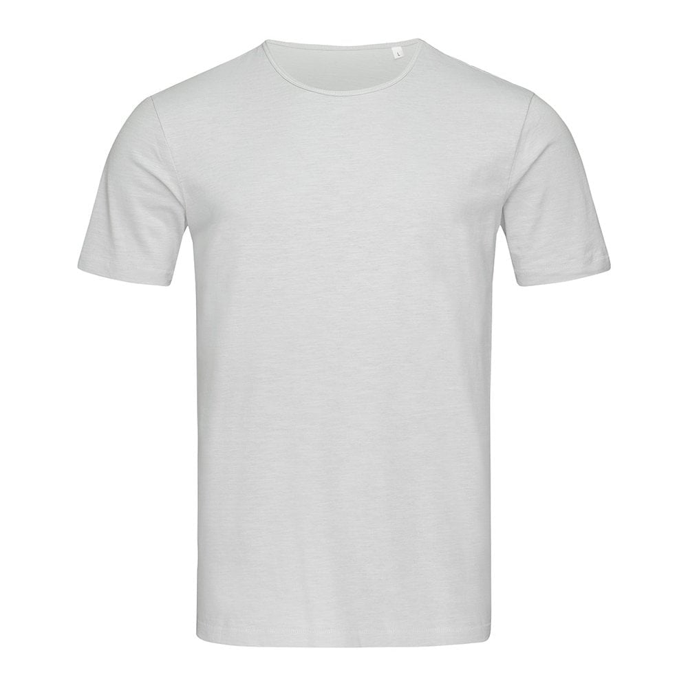 Powder Grey - Front - Stedman Stars Mens Shawn Slub Crew Neck Tee