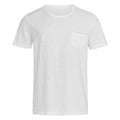 White - Front - Stedman Mens Shawn Oversized Slub Crew Neck Tee