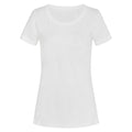 White - Front - Stedman Stars Womens-Ladies Sharon Slub Crew Neck T-Shirt