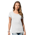 White - Back - Stedman Stars Womens-Ladies Sharon Slub Crew Neck T-Shirt