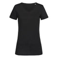 Black Opal - Front - Stedman Stars Womens-Ladies Sharon Slub V Neck T-Shirt