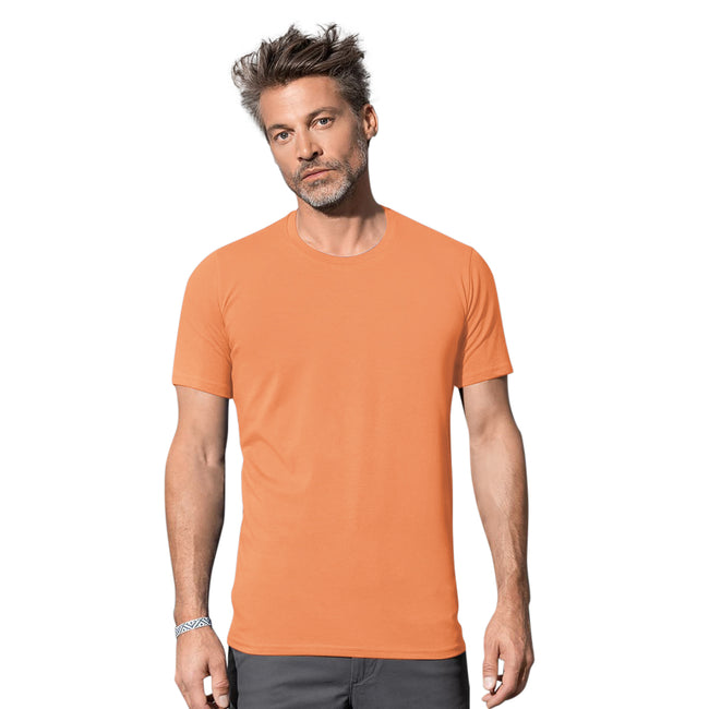 Salmon Pink - Back - Stedman Stars Mens Clive Crew Neck Tee