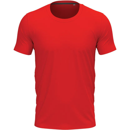 Scarlet Red - Front - Stedman Stars Mens Clive Crew Neck Tee