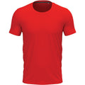 Scarlet Red - Front - Stedman Stars Mens Clive Crew Neck Tee