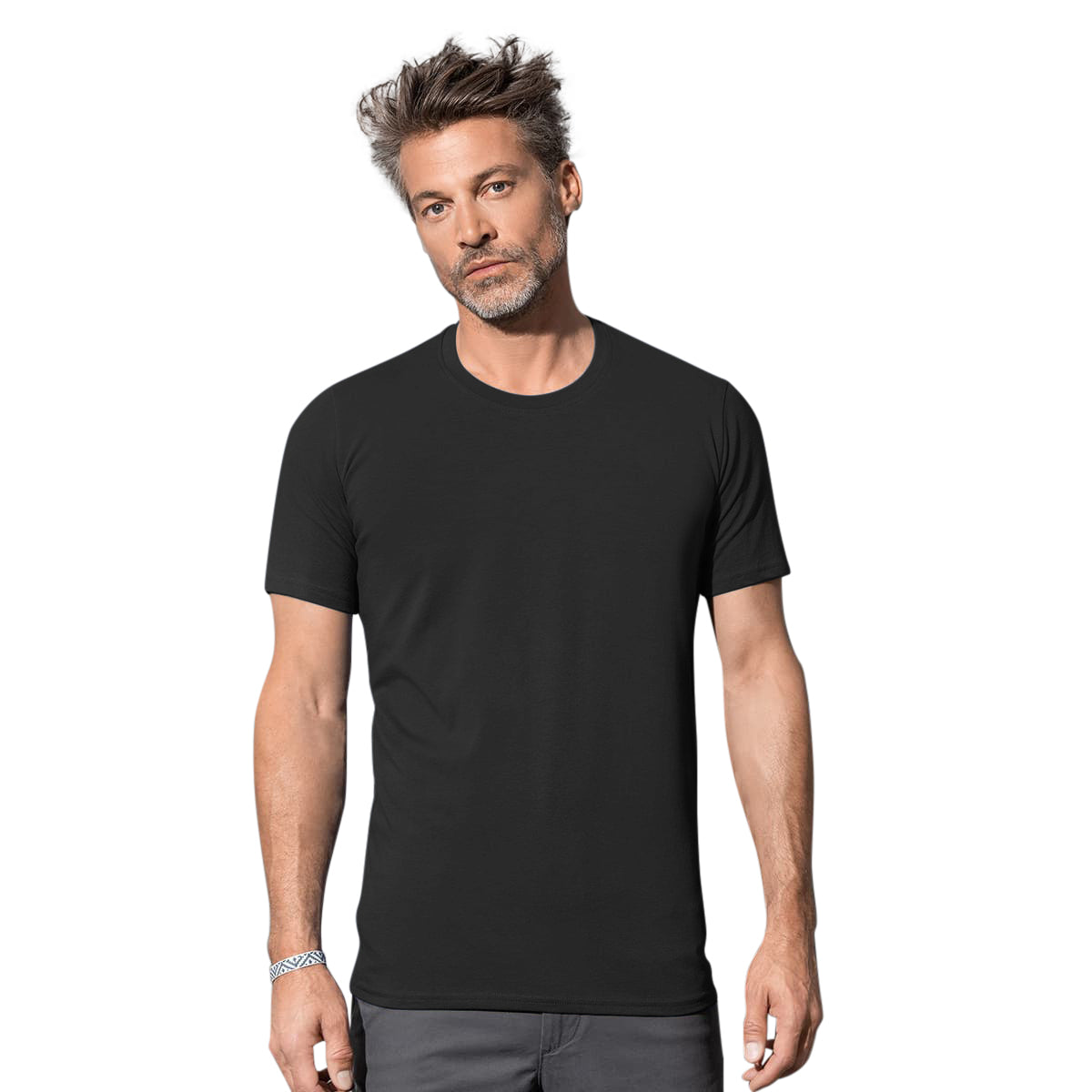 Black Opal - Back - Stedman Stars Mens Clive Crew Neck Tee