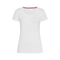 White - Front - Stedman Womens-Ladies Claire Crew Neck Tee
