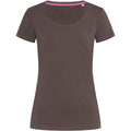 Dark Chocolate Brown - Front - Stedman Womens-Ladies Claire Crew Neck Tee