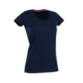 Marina Blue - Front - Stedman Womens-Ladies Claire V Neck Tee