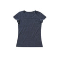 Charcoal Heather Grey - Front - Stedman Womens-Ladies Lisa Melange Crew Neck T-Shirt