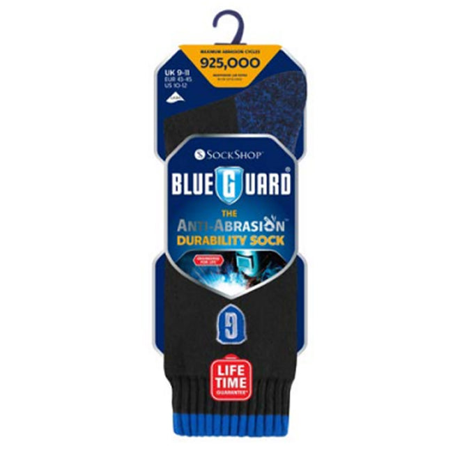 Black - Back - Work Force Mens Blue Guard Socks