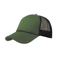 Olive-Black - Front - Atlantis Rapper 5 Panel Trucker Cap (Pack of 2)