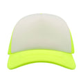 Safety Yellow-White - Side - Atlantis Rapper 5 Panel Trucker Cap (Pack of 2)