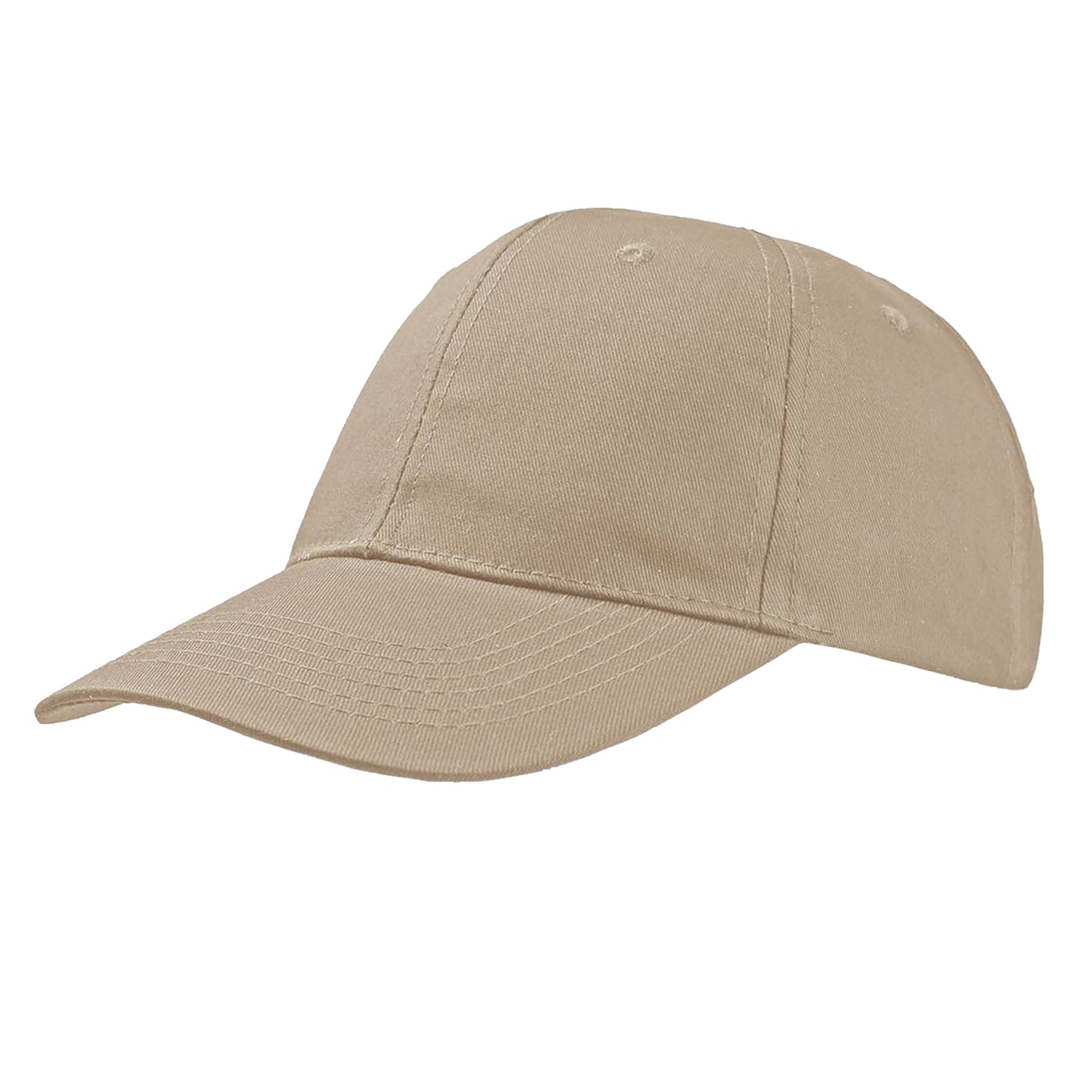Khaki - Front - Atlantis Start 6 Panel Baseball Cap (Pack of 2)
