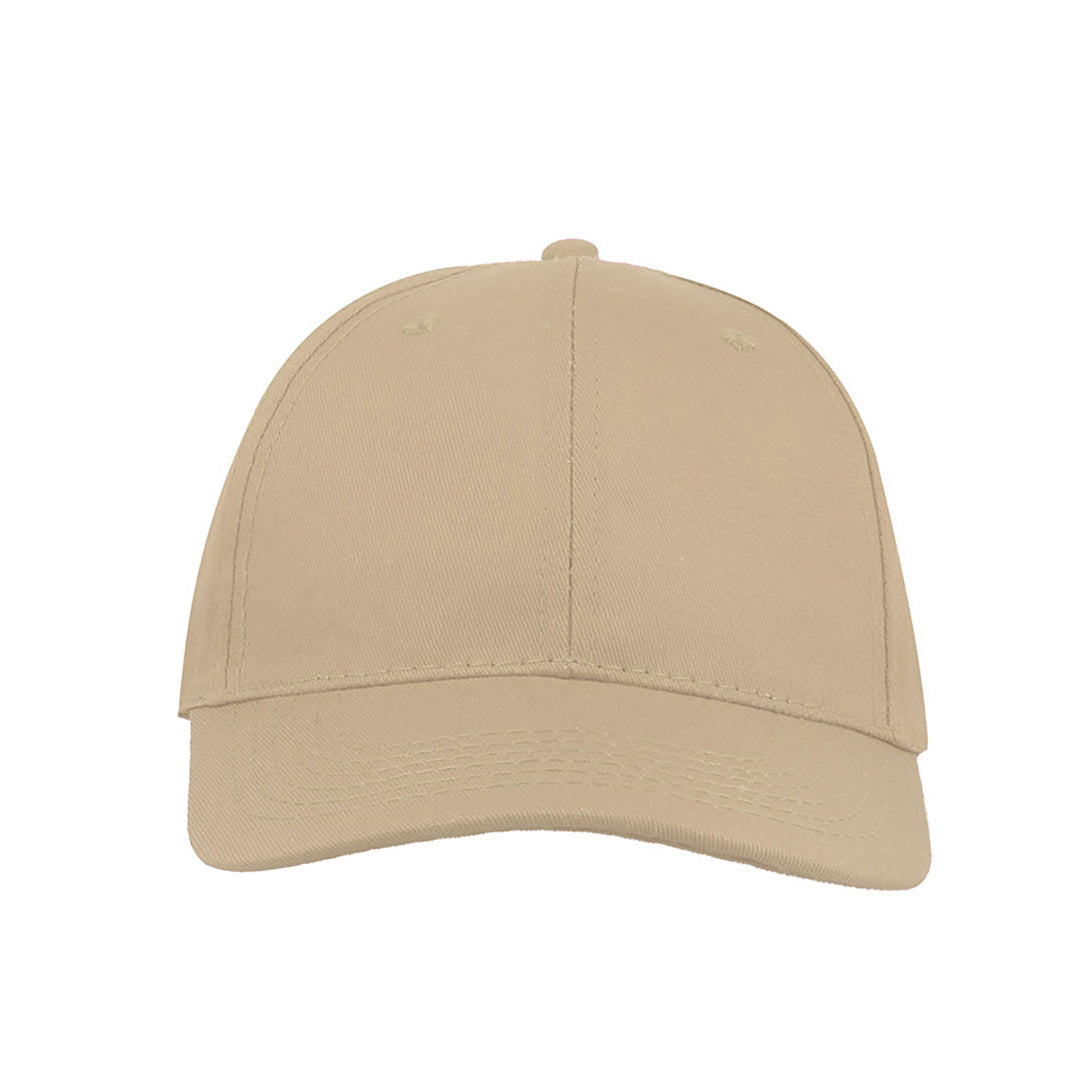 Khaki - Back - Atlantis Start 6 Panel Baseball Cap (Pack of 2)